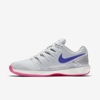 Nike Court Air Zoom Prestige - Tennissko - Platin/Pink/Blå | DK-84028